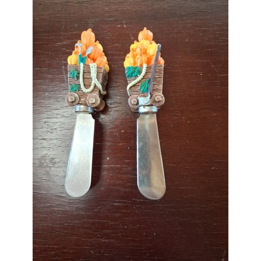 Set Of 4 Halloween/Fall Butter/Cheese Spreaders